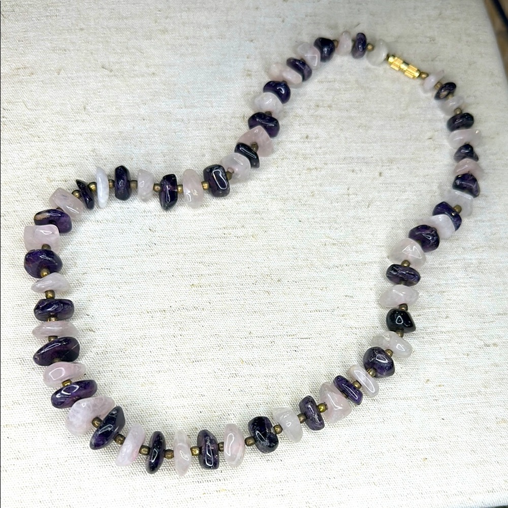Purple gemstone necklace